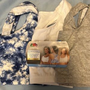 3 Racerback Tank Bras Size:36